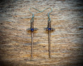 Wire wrapped sword earrings