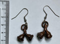 Handmade copper gumnut earrings from the Northern Territory