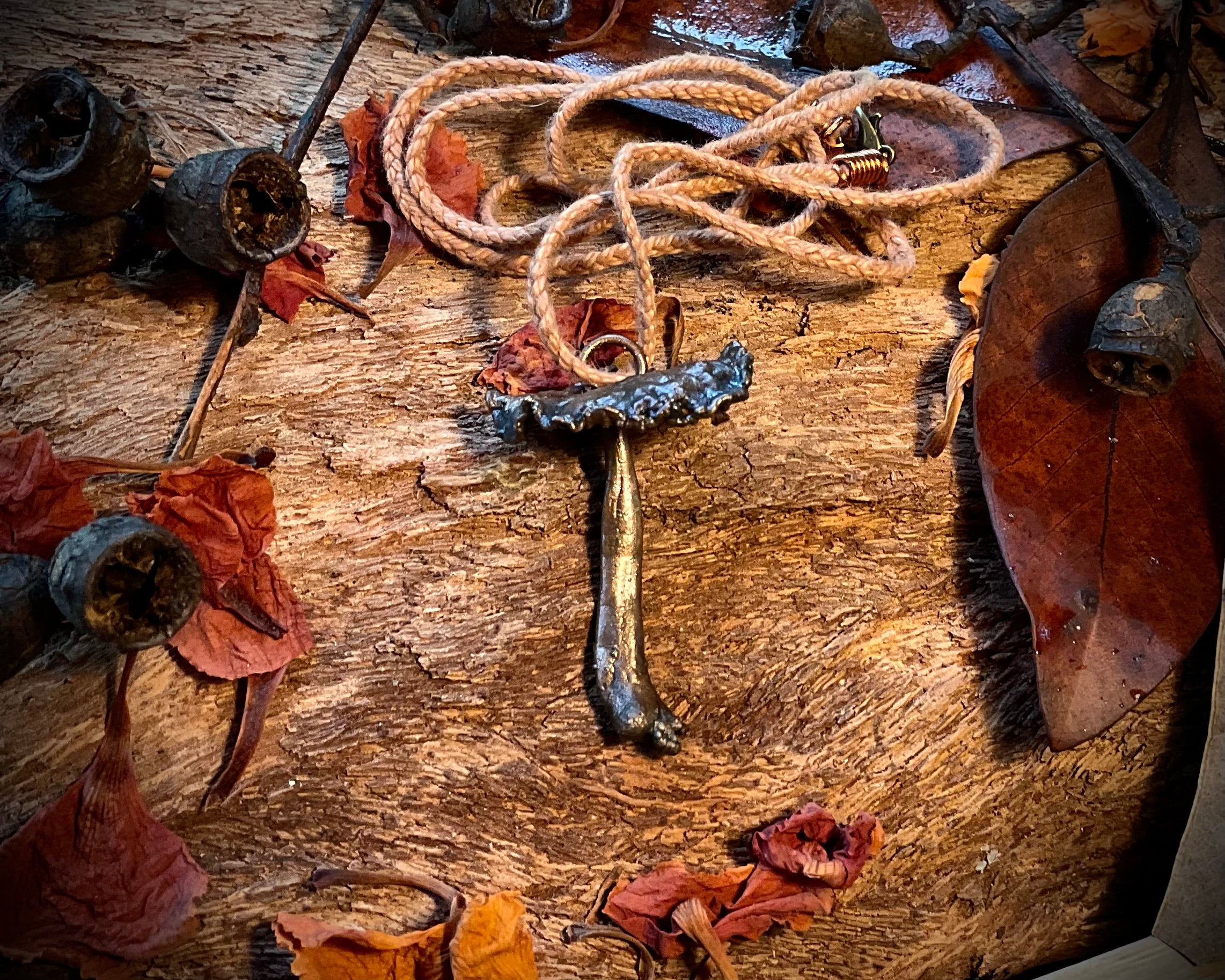 Mushroom necklace