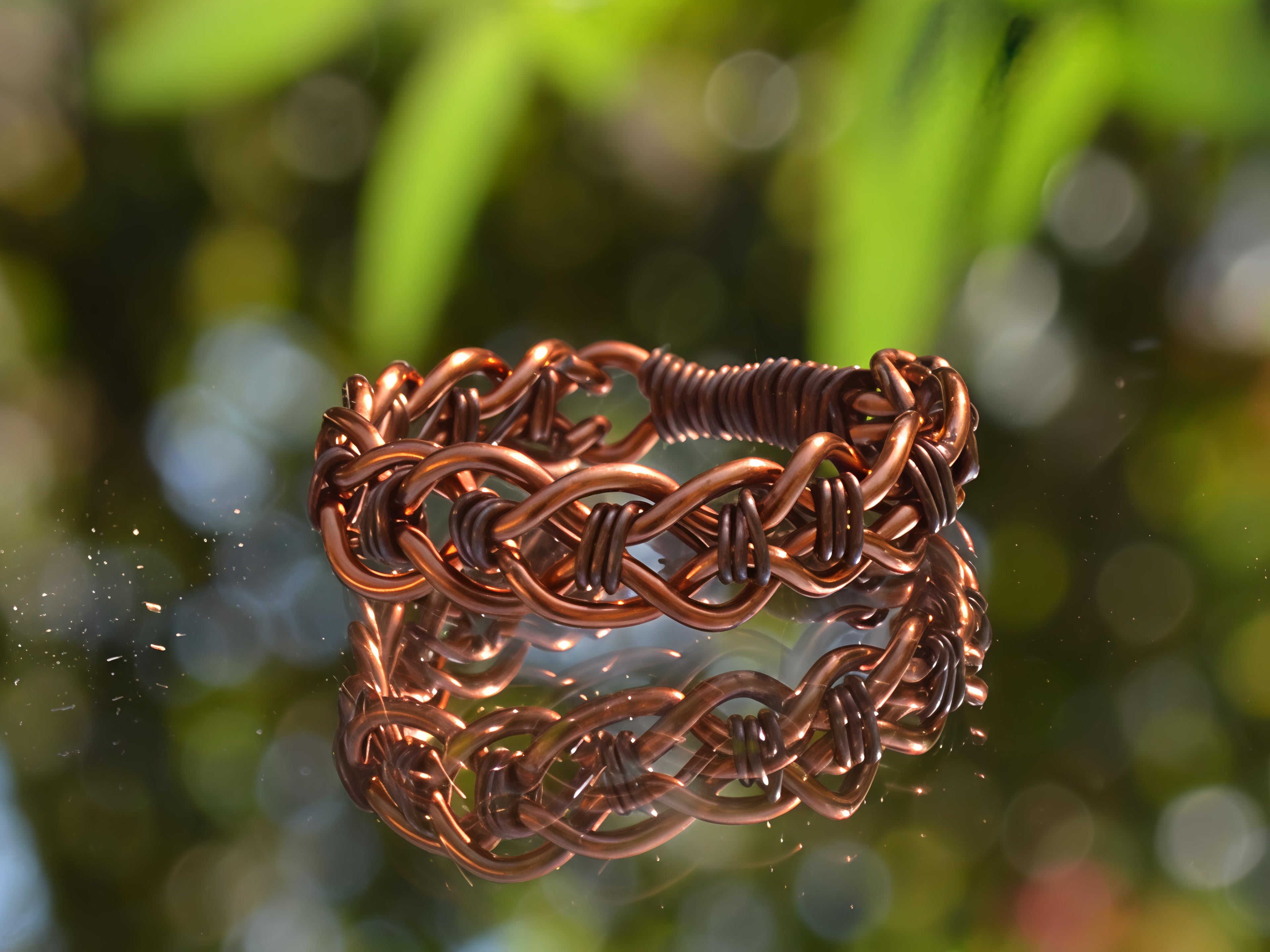 Braided copper ring