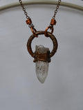 Handmade Australian quartz point copper pendant necklace