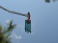 Rope look Seaglass blue necklace