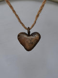 Handmade Australian agate heart copper pendant necklace