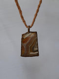Handmade Australian agate copper pendant necklace