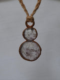 Handmade NT amethyst stack copper pendant necklace