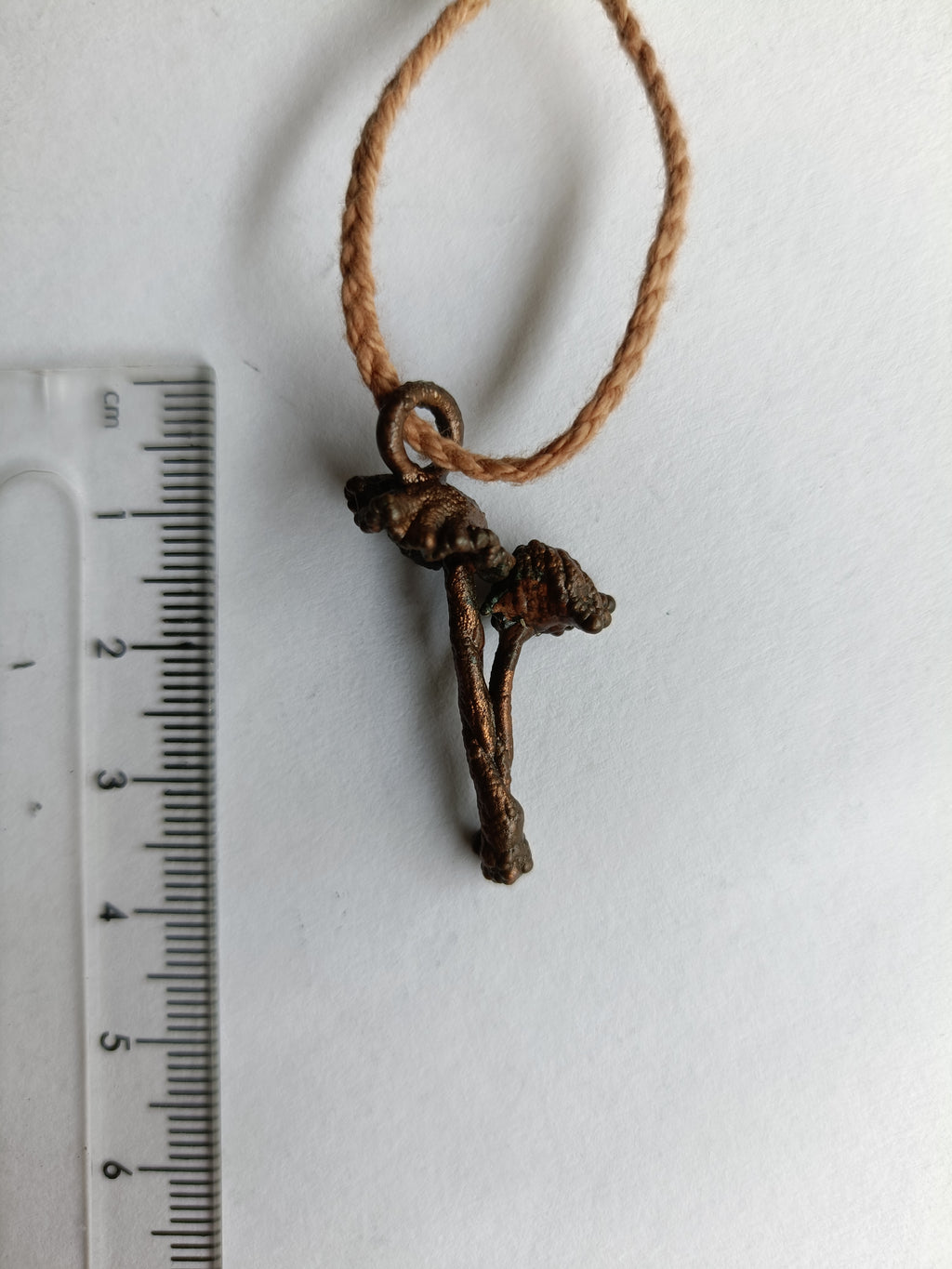 Handmade electroformed copper real mushroom pair pendant necklace – NT jewellery
