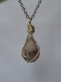Handmade Australian speckled quartz wire pendant necklace