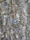 Copper-coated detailed faux spider
