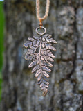 Handmade copper fern pendant necklace (medium) – NT jewellery